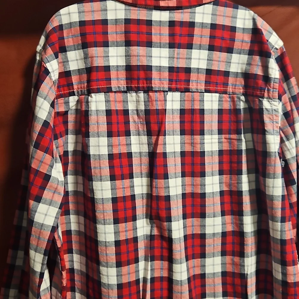 The Children's Place Long Sleeve Plaid Button-Up - Youth Large
